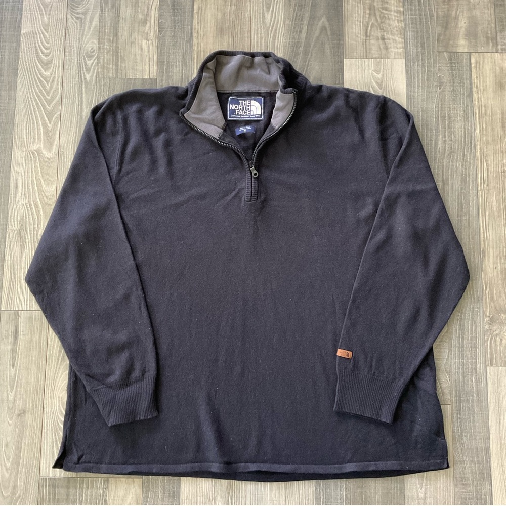 The North Face TNF Wool Blend Quarter Zip Pullover Sweater
Men’s XL 
Black